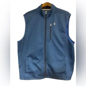 Izod Men's Blue Vest with Zip Pocket